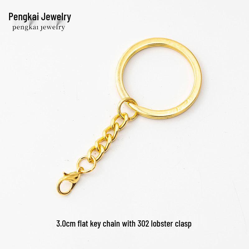 

Набор брелоков с золотым покрытием: Металлические брелоки 25/30 мм с карабином-лобстером и подвесной цепочкой для изготовления украшений и аксессуаров своими руками