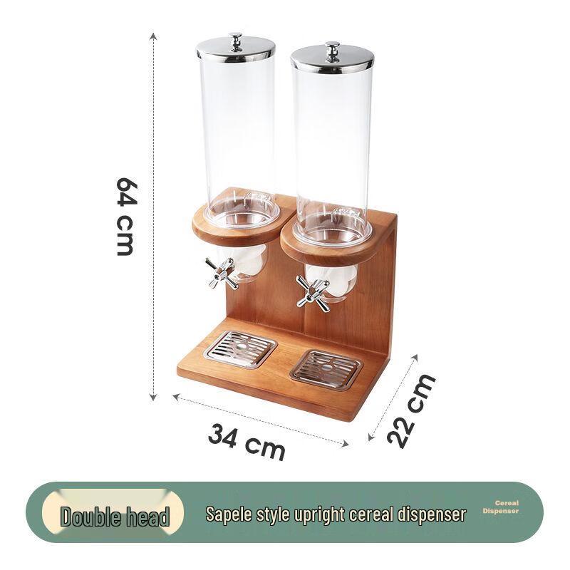 Nierxin Cereal Dispenser with Wood Base
