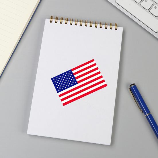 250 Stück/Rolle Aufkleber Amerikanische Flagge Blau Rot Weiß Gestreift Sternmuster USA Flaggenaufkleber Wetterfest Kupfer Selbstklebend Glänzend