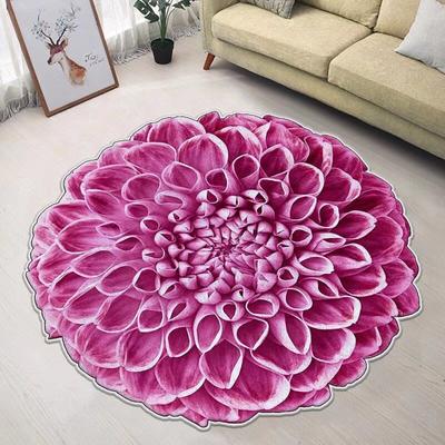3D Blume Bereichsteppich Saugfähig Schnelltrocknend Unregelmäßig Plüsch Floral Fußmatte