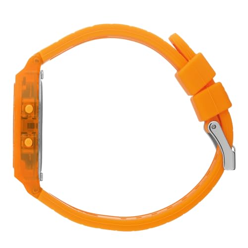 Authorized Ice Watch Watch for Men and Women, 022886, ICE Digit Retro Neon Orange Clear Small 32mm