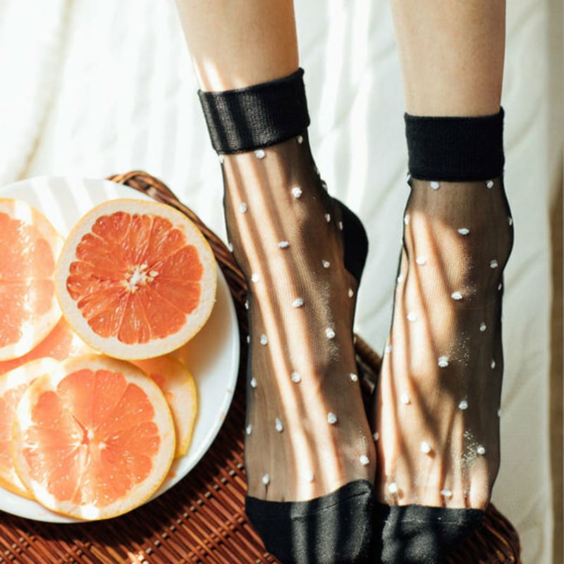 ANGEL SOCKS 1253 Dot Mesh Socks