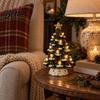 Exquisite Holiday Party Artificial Xmas Tabletop Decor Christmas Tree Ornament Lighted Resin LED Modern Living