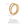 Eetit Minimalist Stainless Steel Metal Thin Double Round Ring Women Prevent Allergy Statement Summer Fashion Jewelry 2024 Gift
