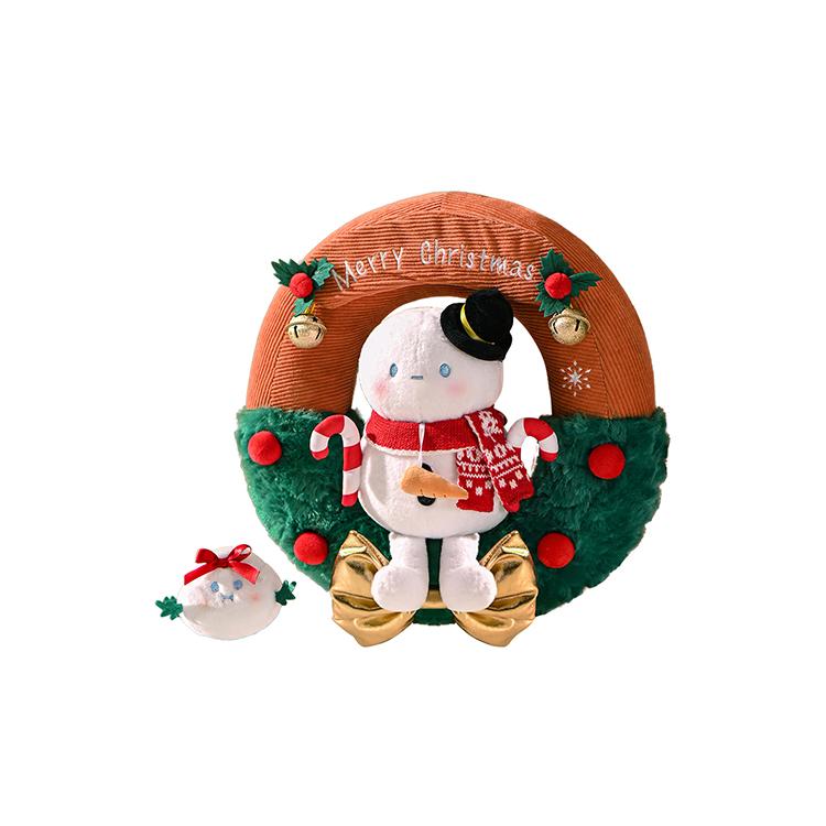 New POP MART BOBO&COCO Snowman Christmas Wreath IP Merch 31cm 210900360