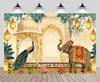 Tapisserie Paon Royal Éléphant Accrochage Mural Palais Moghol Indien Jungle Ethnique Boho Décoration Artistique en Polyester