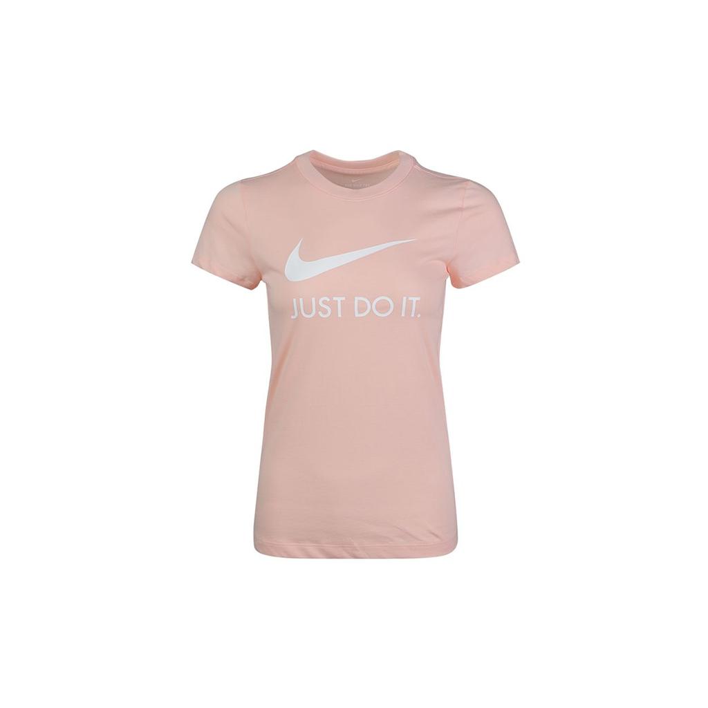 Nike Sportswear Just Do It Slim Short Sleeve T-Shirt Women Tops Washed-Coral CI1384-664