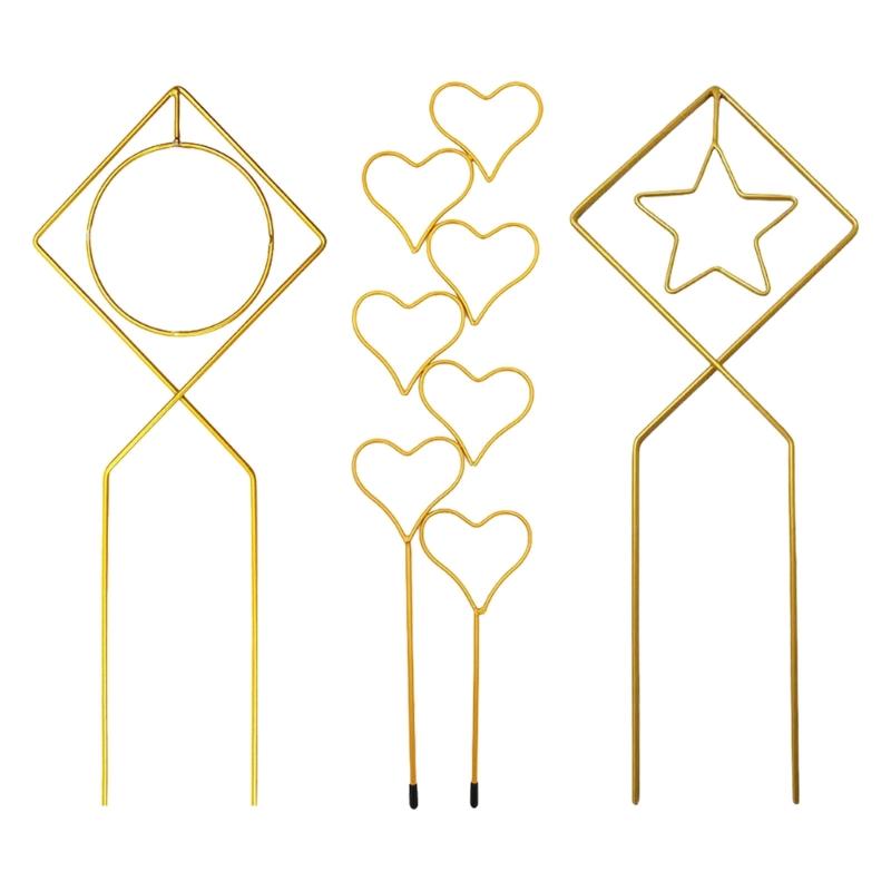 Iron Garden Stake Suitable For Climbing Flowers Decorative Plant Support Weather Resistant Metal Trellis Simple Assembly