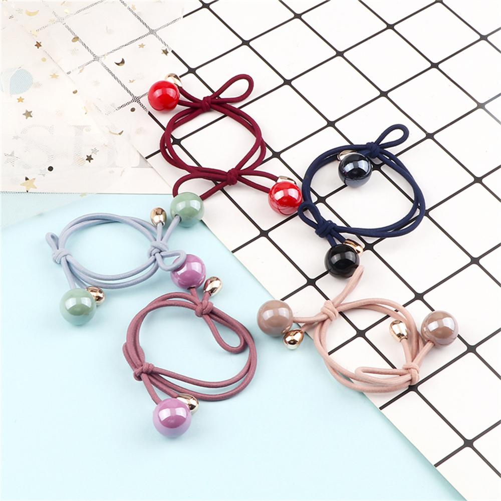 Women Ball Pendant Hair Bands Korean Fashion Elastic Rubber Band for Girls Sweet Hair Tie Rope Holder Gum Hair Accessories Gifts