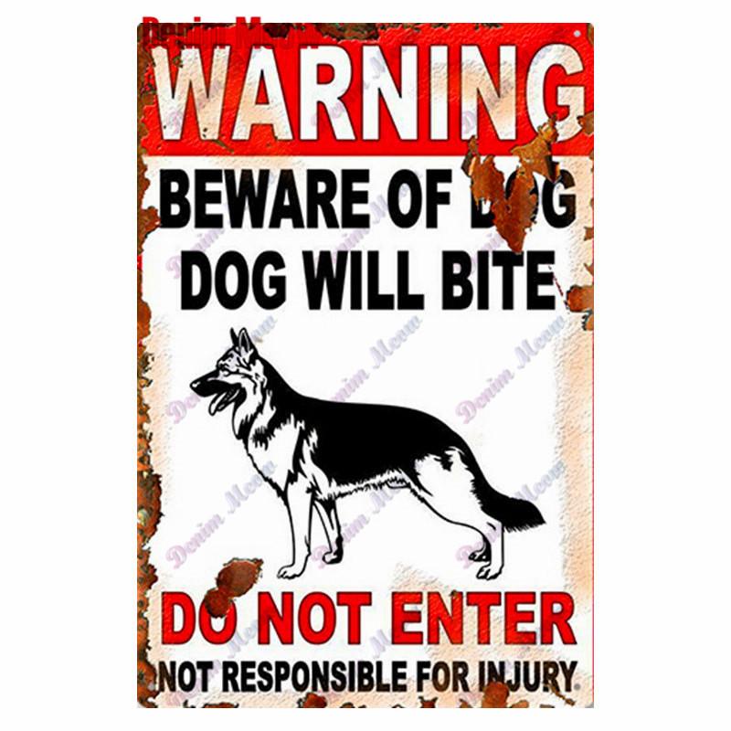 Vintage Beware of Dog, Metal Sign, Warning Danger, Protected Pit Bull Dog, No Bal, Wall Decor, Private Area Decoration, WY45