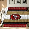 San Francisco 49ers Flanelldecke Hochwertig Warm Bequem Decke für Alle Jahreszeiten Perfekt für Geschenke Heimdekoration