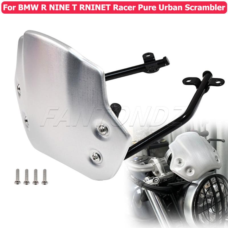 Motorcycle Windshield For BMW R NINET RNINE T 9 T Racer Pure Urban Scrambler 2014- Aluminum Wind Deflector Windscreen