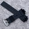 Waterproof Natural Resin Replacement Watch Band for Casio Women's BABY-G BA-110/111/112/120 BA-125 (Black)