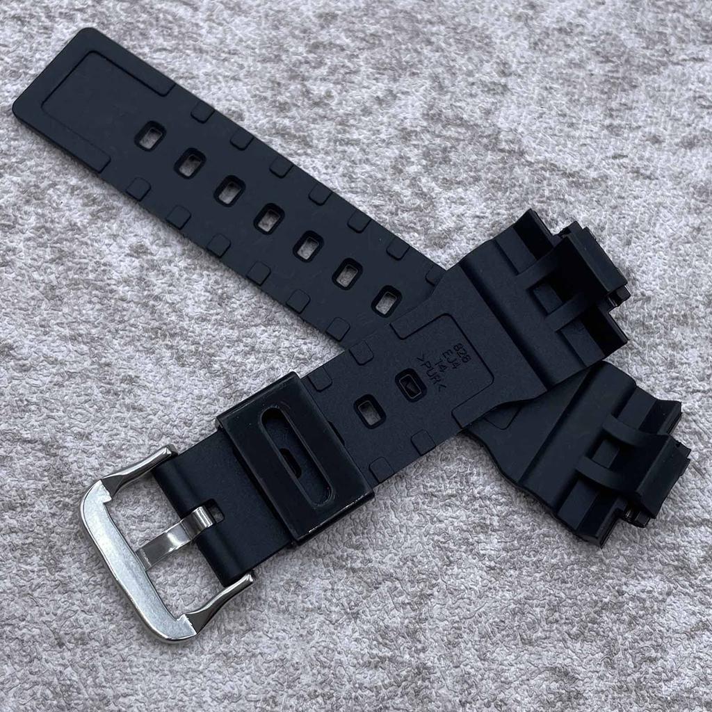 Waterproof Natural Resin Replacement Watch Band for Casio Women's BABY-G BA-110/111/112/120 BA-125 (Black)