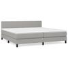 Maison Exclusive - Sommier à lattes de lit avec matelas Gris clair 200x200cm Tissu