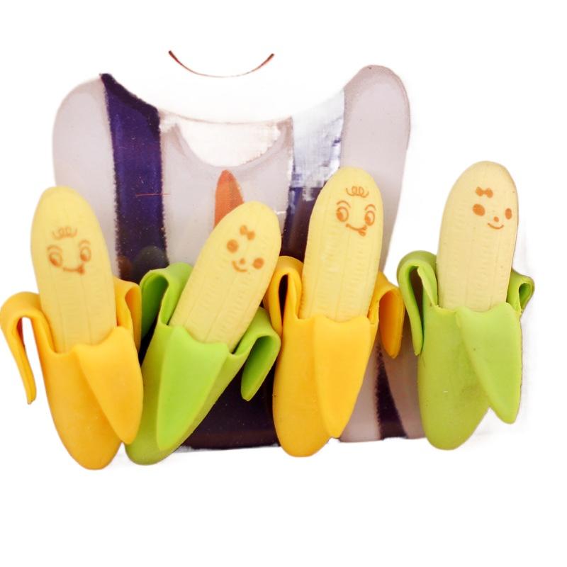 Kawai Stationery Cartoon Fruit Shaped Eraser Set Office School Supplies Primary Students Prizes Children Cute Banana Wholesale