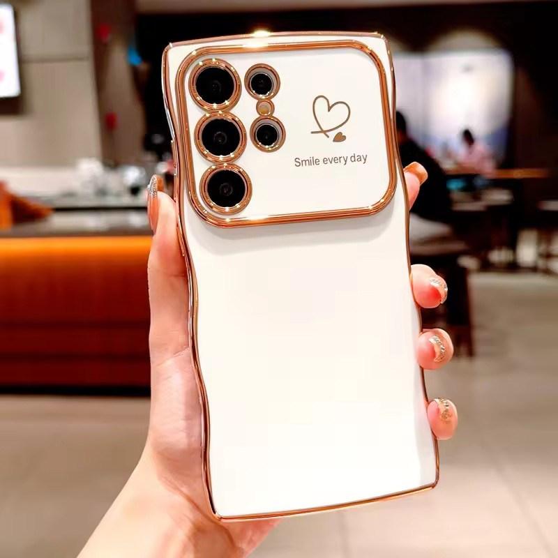 

Мягкий чехол из ТПУ с покрытием для Samsung Galaxy S25 S24 S23 S22 Ultra Plus S 24 23 FE S 25 Love Heart Cover Samsung S25 белый