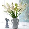 1Pc Fake Flower Shopping Mall Decoration Soft Rubber Home Decor Simulation Green Plants DIY Artificial Cymbidium Leaves Plastic
