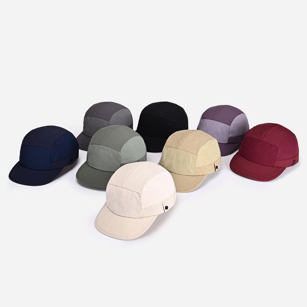 Breathable Quick-drying Dad Hat Japanese 5-panel Baseball Cap Casual Flat-brimmed Cap  Summer