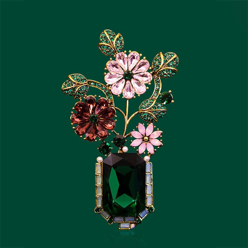 

Винтажная зеленая брошь в стиле прованс для сада, женская легкая роскошная брошь высокого класса, модная булавка для пальто