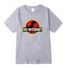Hoge Kwaliteit Katoenmix Heren Grappige Dinosaurus Print T-shirt Losse Ronde Hals Heren T-shirt Korte Mouw T-shirt Tops