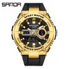 SANDA Neue Herren Sportuhr G Wasserdicht Digital LED Damen Bunt Stoßfest Sport Elektronisch Neue Armbanduhr Uhr Reloj 3123