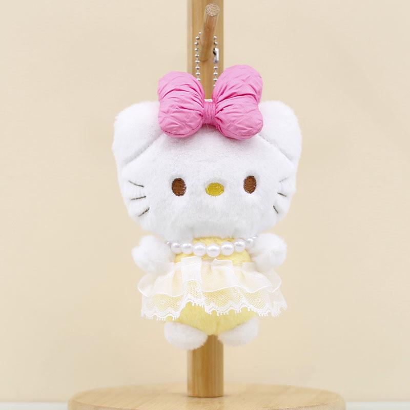 Очаровательный мультяшный кот с галстуком-бабочкой, свадебный плюшевый брелок, очаровательный брелок-котенок для сумки Yellow Cat