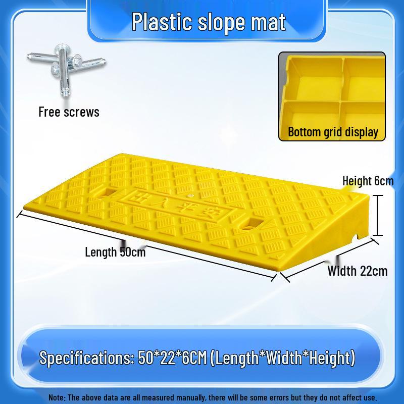 Home Car Step Threshold Mat - Plastic Curb Ramp