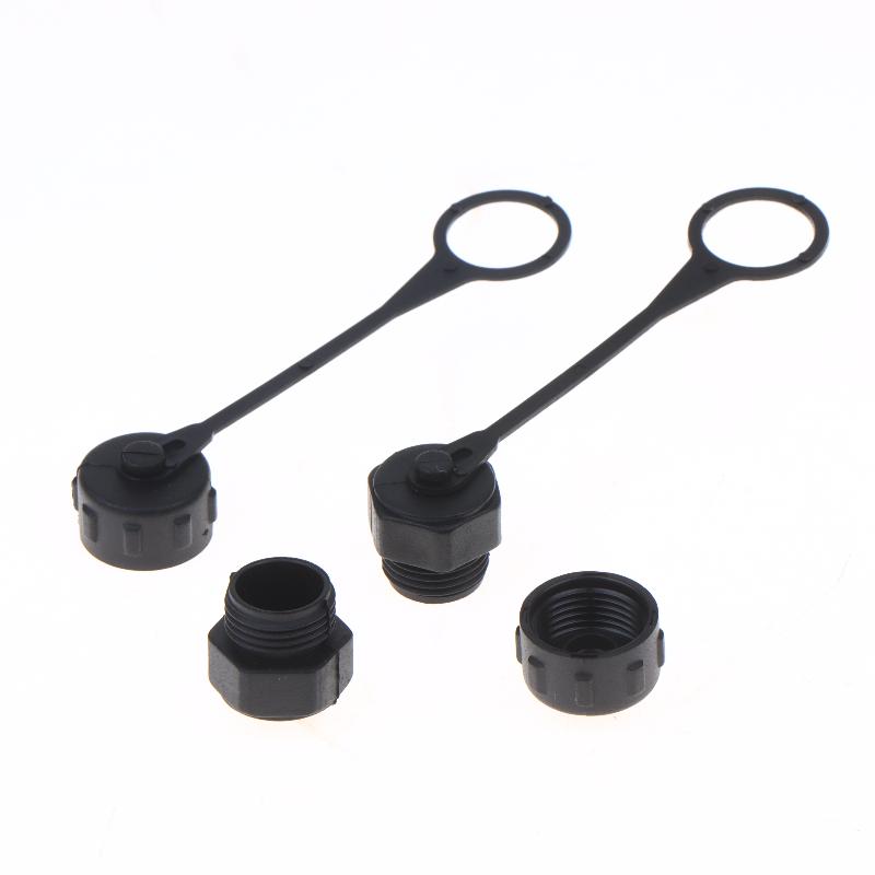 5/10Pcs Internal Thread/External Thread Connector Cover With Rope M12 Dust Cover For Aviation Plug Special Male And Female Cap