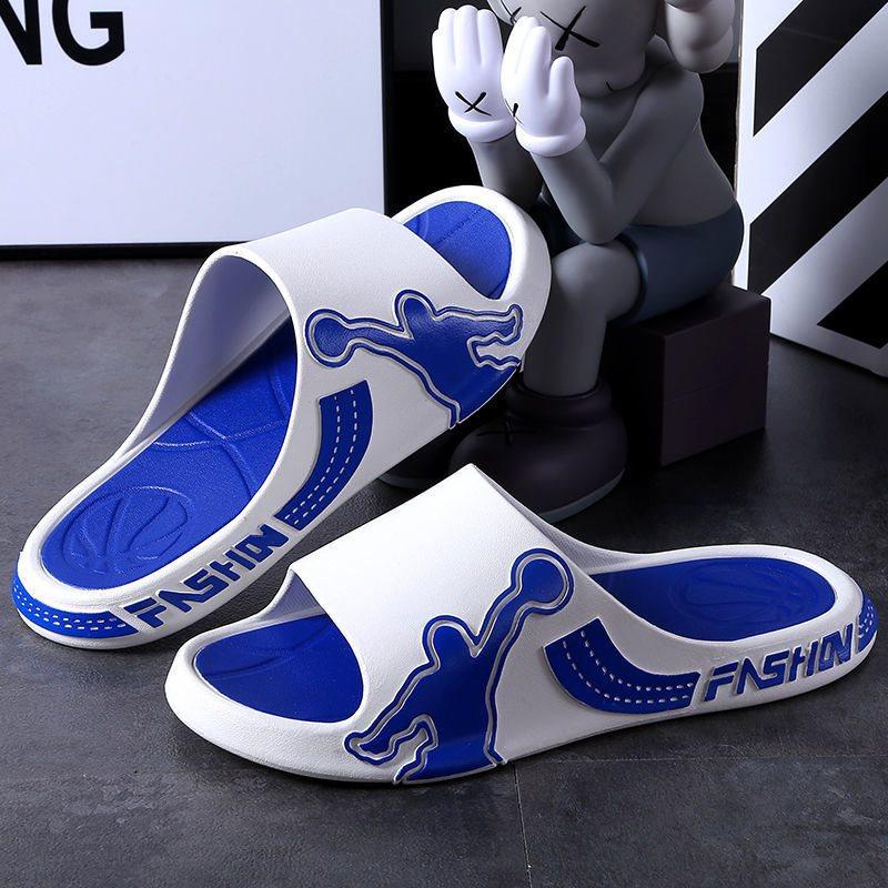 New men's slippers trendy student large size slippers men's home indoor and outdoor wear bath non-slip popular slippers