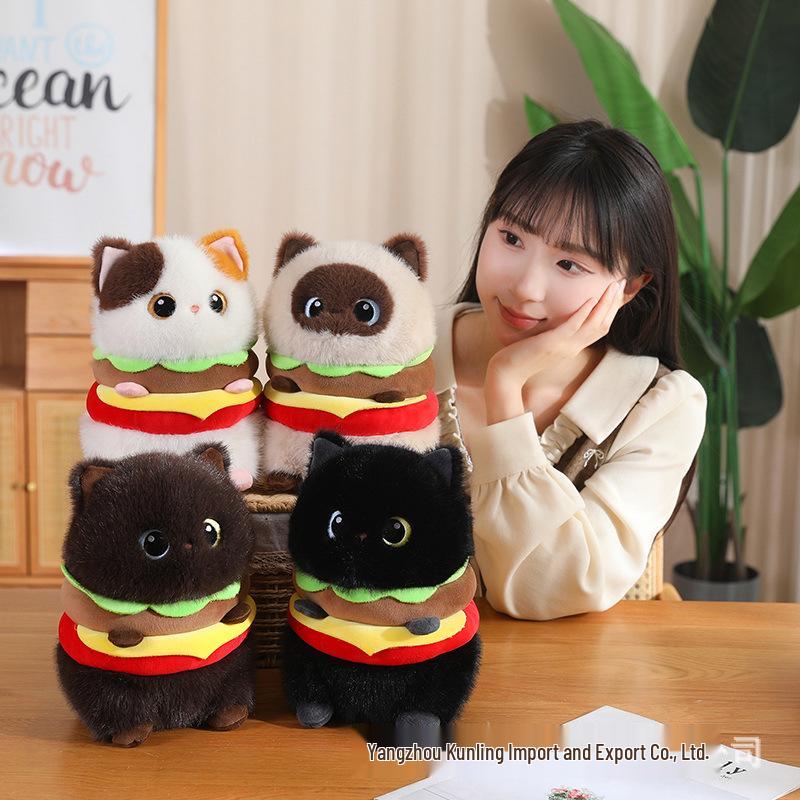 Siamese Calico Cat Plush Doll - Cozy Gift for Kids & Adults