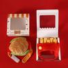 Pet Hamburger/Fries Hat Cartoon Plush Headgear Hat for Cold Weather Soft Dog Costume Hat for Various Breeds Party Props