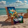 Dog Man Fashion Beach Towel: Ideal for Summer Adventures Soft, absorbent and quick drying suitable for swimming and bathing