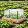 1 Set Raised Garden Bed Netting, Garden Bed Insect Netting Kit, 2.6ft Metal Support Stakes with 4Ft x 8Ft Fine Mesh