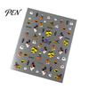 Easy Apply Nail Stickers Halloween Art Stickers, 5D Embossed Skull Pumpkin Ghost Fingertip Decoration Sticker Decals, Waterproof Self Adhesive