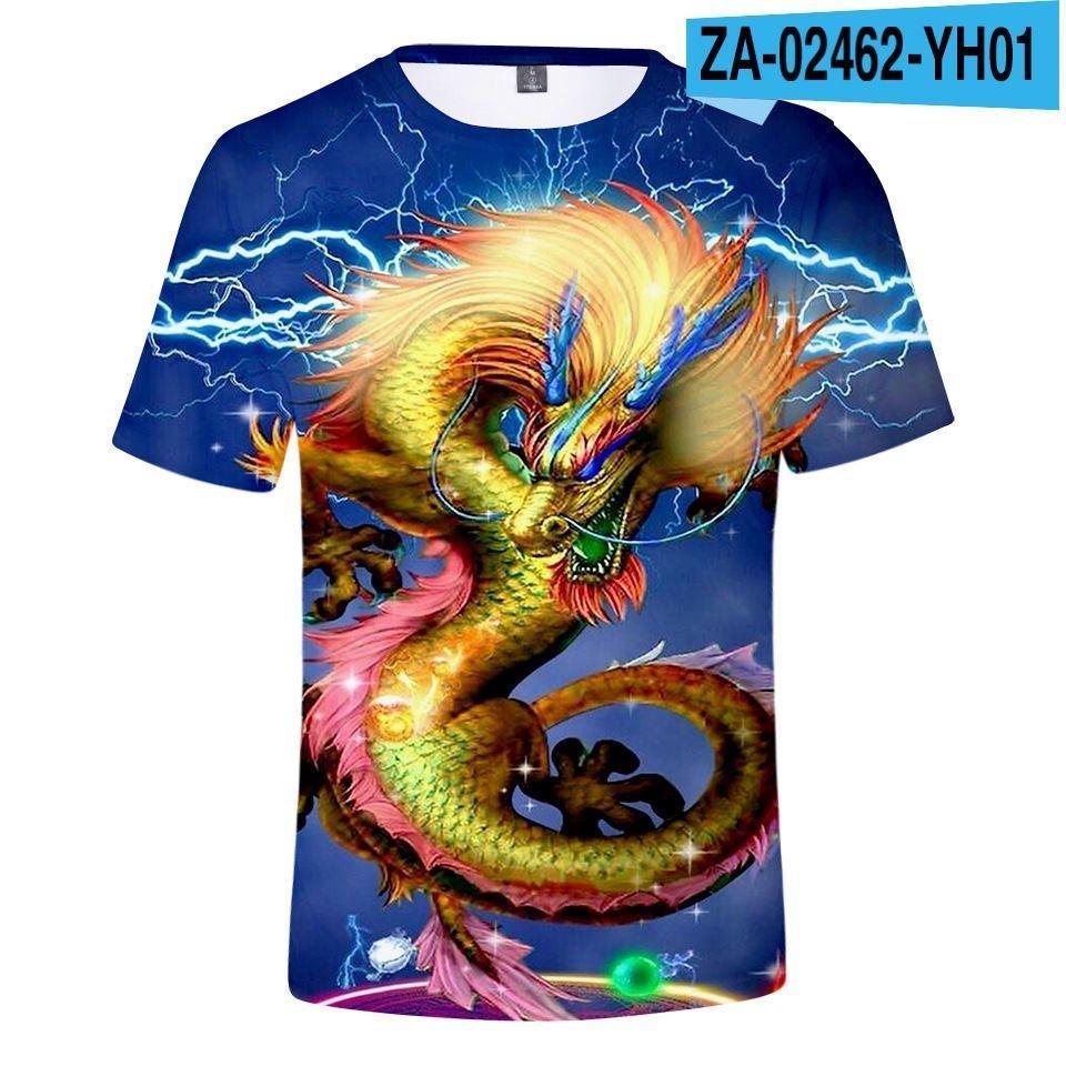 T-shirt Esclusivamente da Uomo, T-shirt a Maniche Corte Girocollo Stampata Digitalmente 3D 4XL