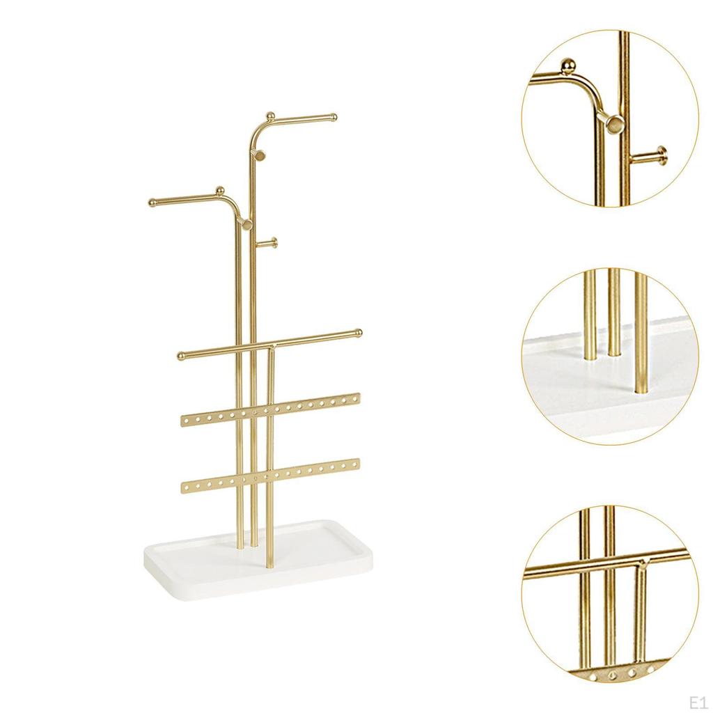 Tier Jewelry Tree Stand Display Multipurpose Iron Jewlery Tower Necklace Bracelet