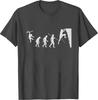 Evolution of Rock Climbing T Shirt From Ape Through Prehistoric Man To Climber Climbing A Cliff Graphic T Shirts Summer Cotton