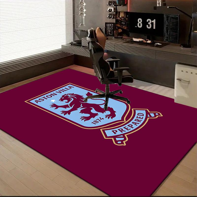 Aston Football Club Printed Office Carpet Chair Cushion Entryway Rug, Rugs for Living Room, Bedroom Christmas gifts