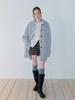 ETMON Boucle Stitch Half Coat, Light Blue