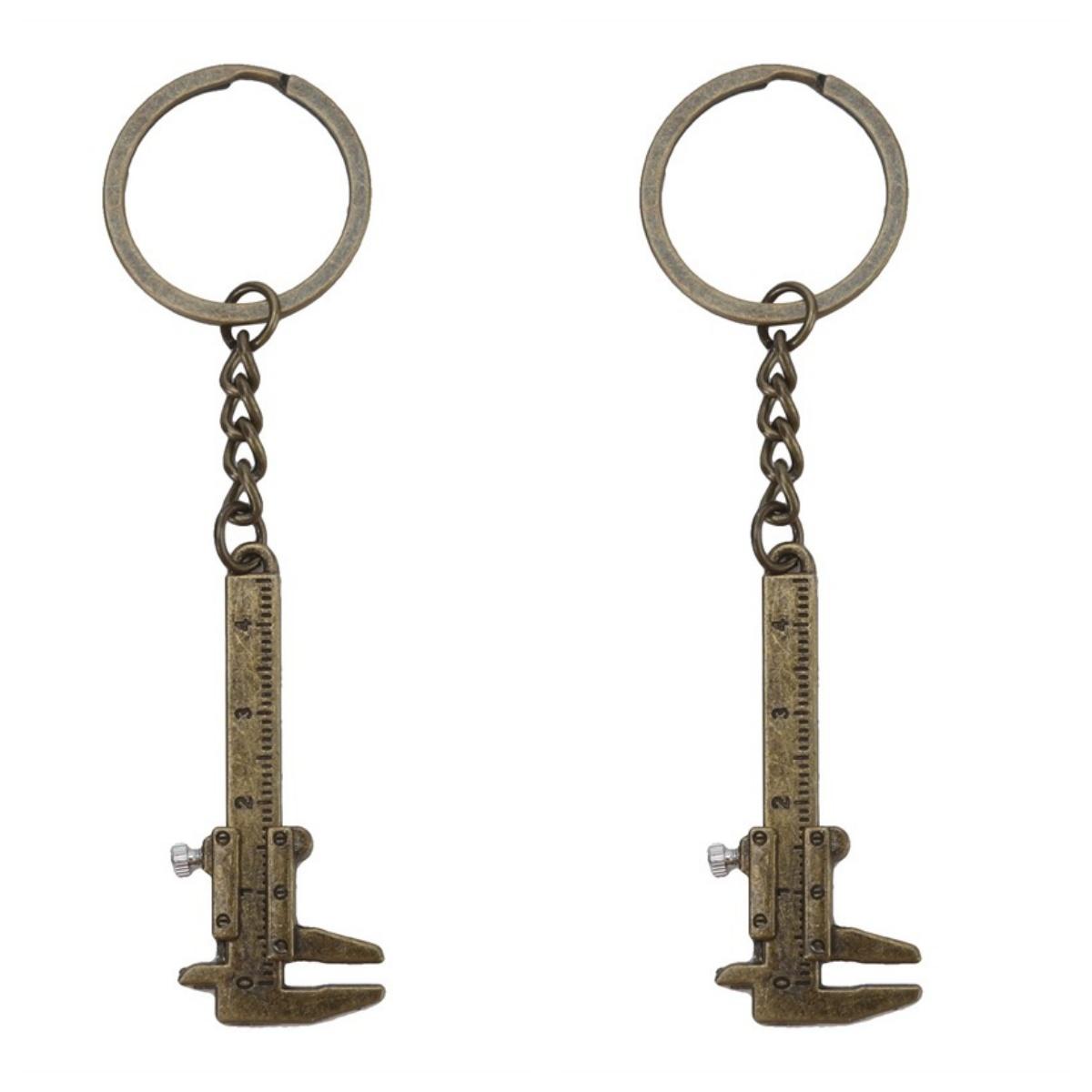 

Брелок в виде штангенциркуля, для ключей 2PCS бронзовый