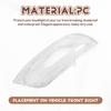 ABLZ-Front Headlight Lens Covers For BMW E92 E93 Coupe Convertible M3 2006 -2010 Clear Headlamp Cover Shell