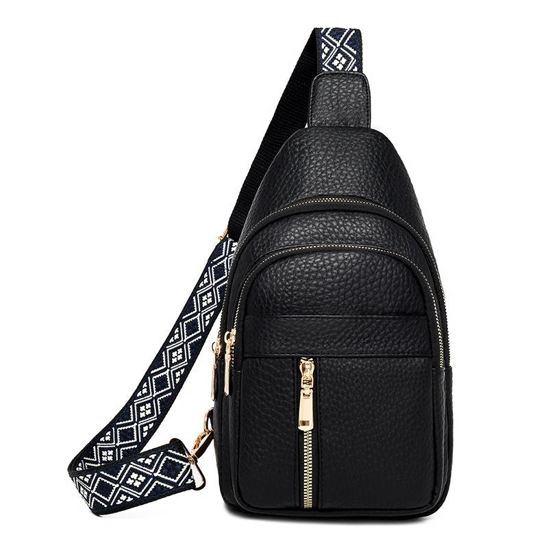 

Сумка на грудь из ПУ, женская сумка через плечо, сумка через плечо чёрный