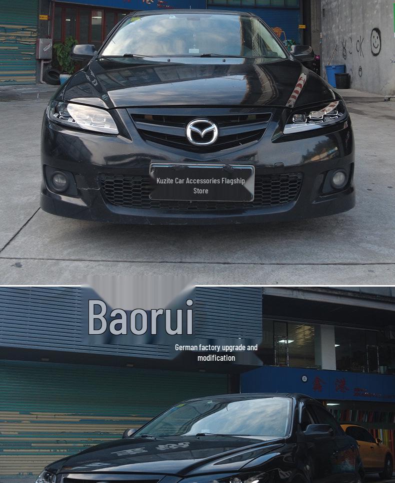 Mazda 6 LED Headlight Assembly: 2003-2015 with Sequential Turn Signals and DRL