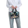 An Adorable Cat Relishing A Bowl Of Ramen Insulated Lunch Bag for Women Children Portable Food Boxes Thermal Lunch Box Tote