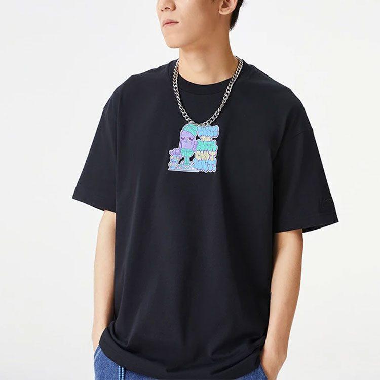 Li Ning X Persue , Skateboard T Shirt Unisex Black AHSS295-1