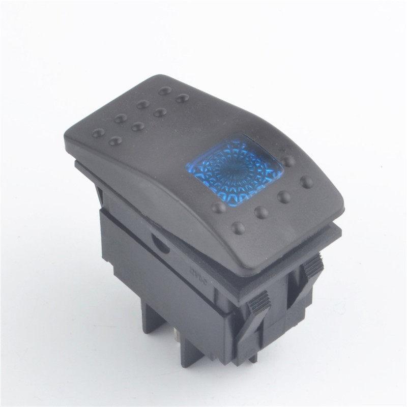 1PCS Self-locking 12V/220V Modified RV Yacht Switch Boat Rocker Switch Headlight Switch