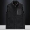Polar Fleece Vest Man's Autumn and Winter Outdoor Sports and Leisure Stand-up Collar Vest Teddy Fleece WaistJacket Sleeveless Fleece