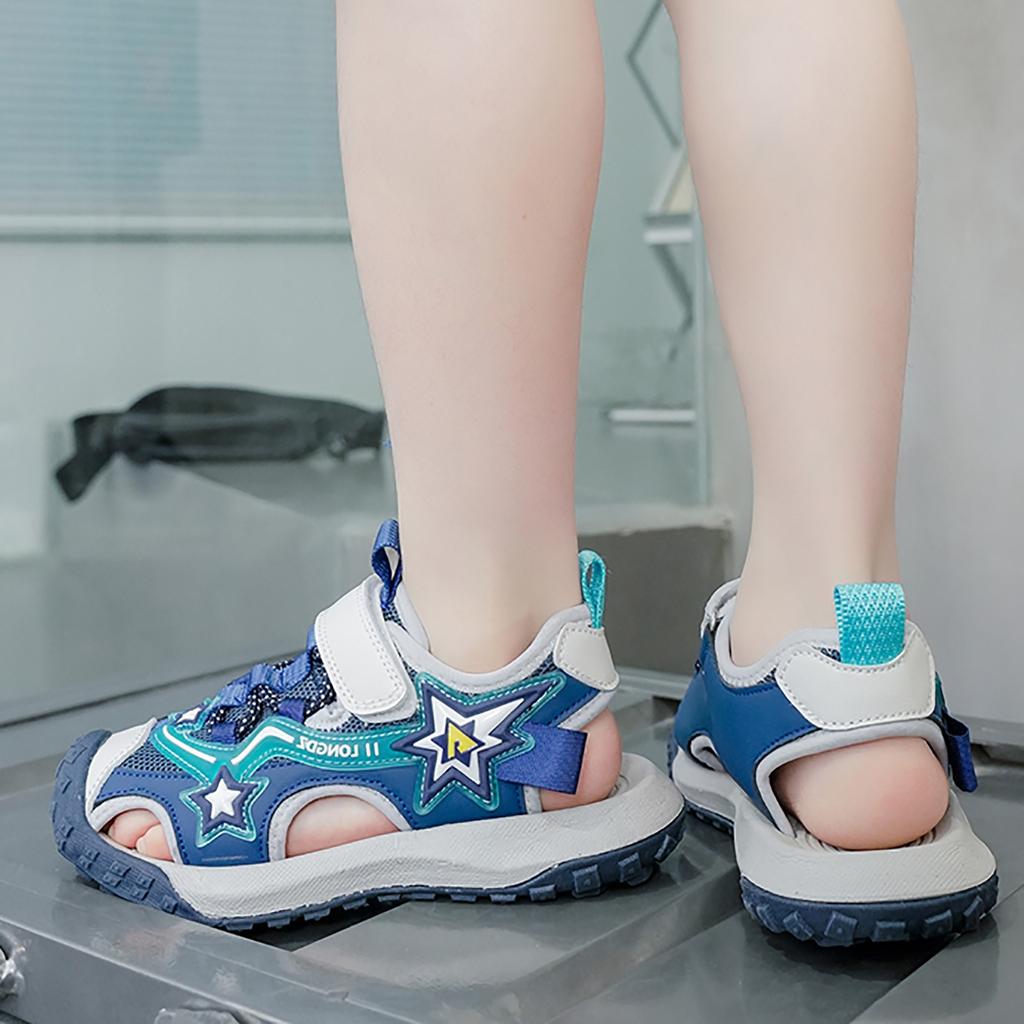 Children Boys Sandals Sport Beach Sandals Girls Sneakers Water Sandals Closed-Toe Outdoor Canvas Rain Flats Toddler Kids