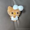 Adorable KT Cat Plush Doll Keychain with Large Bow